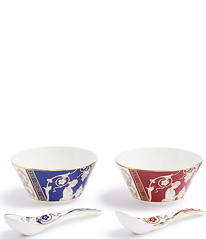 Wedgwood Renaissance Mix Bowl & Soup Spoon, Set of 2