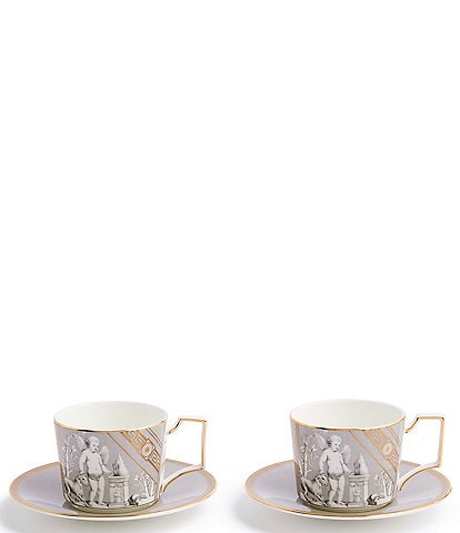 Wedgwood Renaissance Teacup Saucer, Set of 2