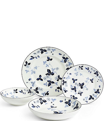 Wedgwood Wild Strawberry Inky Blue Dinnerware 4 Piece Set