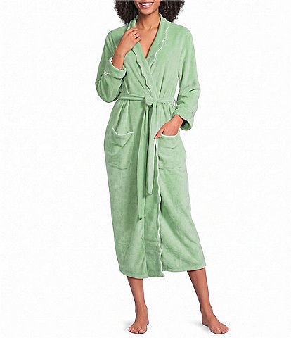 Weezie Long Scalloped Lightweight French Terry Robe