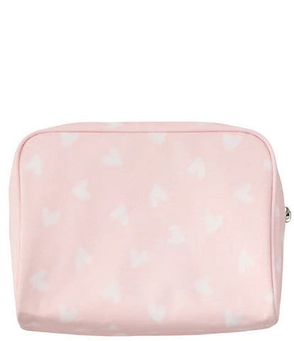Weezie Pink Hearts Patterned Toiletry Case