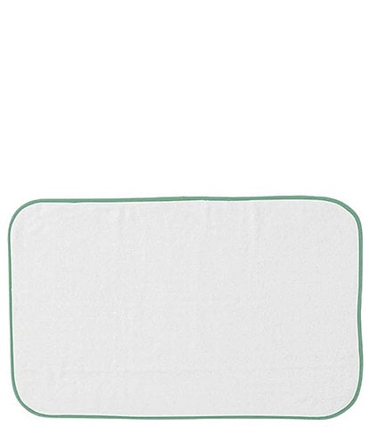  Signature Organic Cotton Contrast Piping Bath Mat