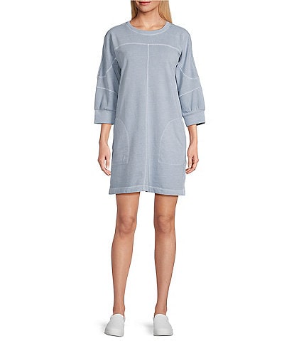 Westbound 3/4 Sleeve Crew Neck Dress