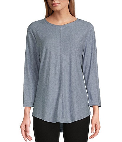 Westbound 3/4 Sleeve Knit Crew Neck Top