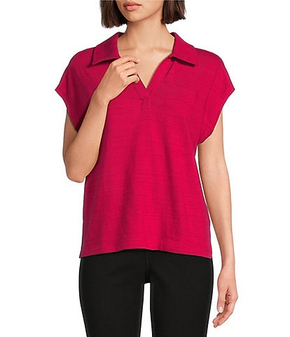 Westbound Cap Sleeve Collared Top