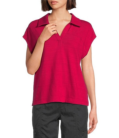 Westbound Cap Sleeve Collared Top