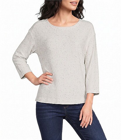 Westbound Dolman 3/4 Sleeve Boat Neck Top