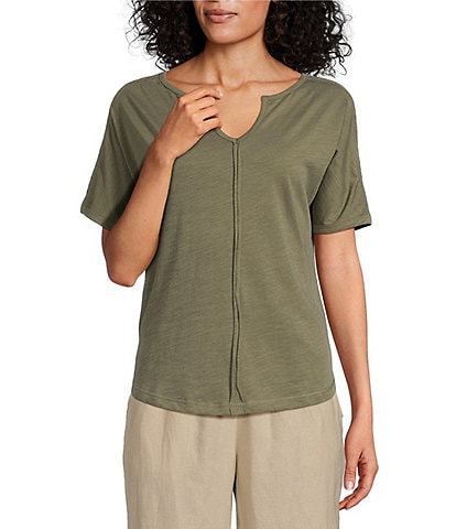 Westbound Embroidered Knit Short Sleeve Top