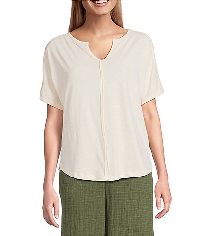 Westbound Embroidered Knit Short Sleeve Top