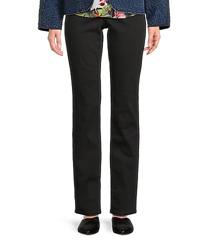 Westbound High Rise Patch Pocket Straight Leg Full Length Pull-On Pants