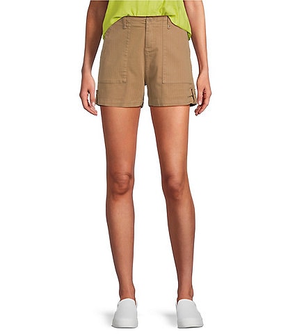 Westbound High Rise Utility Pocket Cuffed Shorts