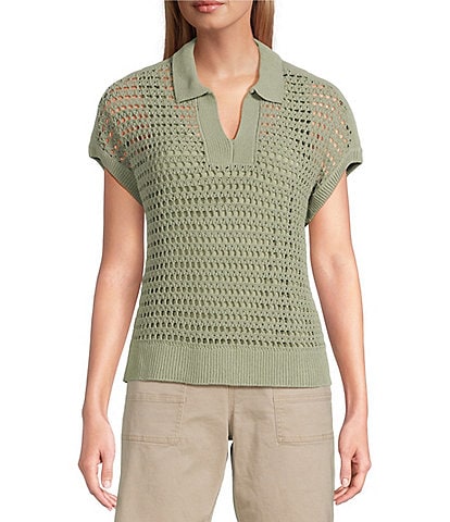 Westbound Knit Short Sleeve Polo Top
