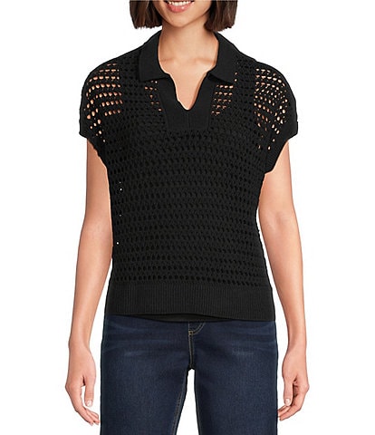 Westbound Knit Short Sleeve Polo Top