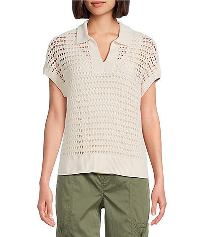 Westbound Knit Short Sleeve Polo Top