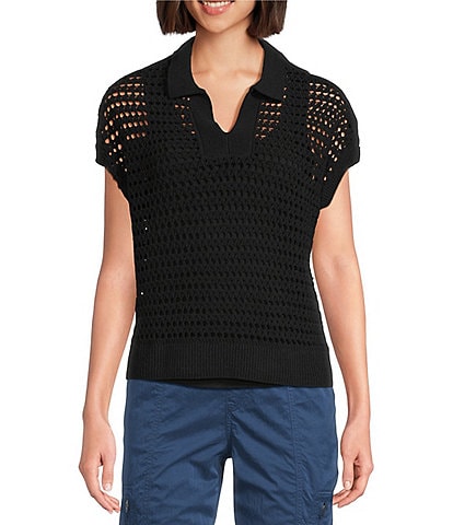 Westbound Knit Short Sleeve Polo Top