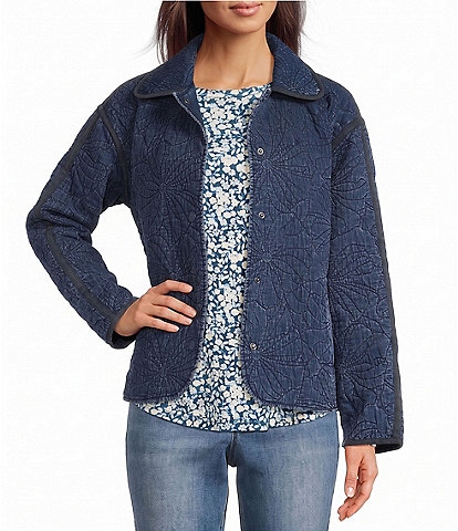 Westbound Long Sleeve Button Front Quilted Jacket