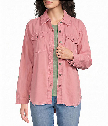 Westbound Long Sleeve Button Front Shacket