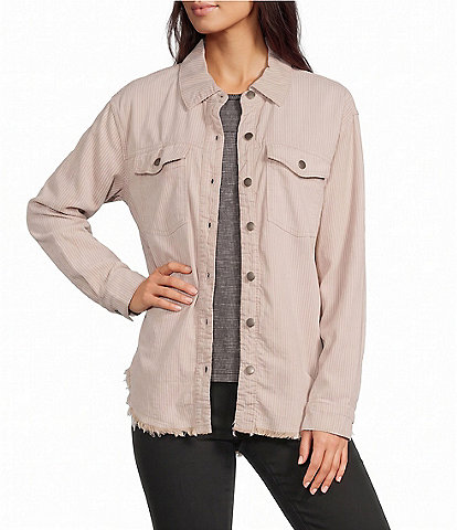 Westbound Long Sleeve Button Front Shacket