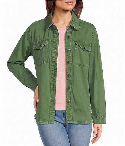 Westbound Long Sleeve Button Front Shacket