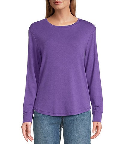 Westbound Long Sleeve Crew Neck Knit Tee