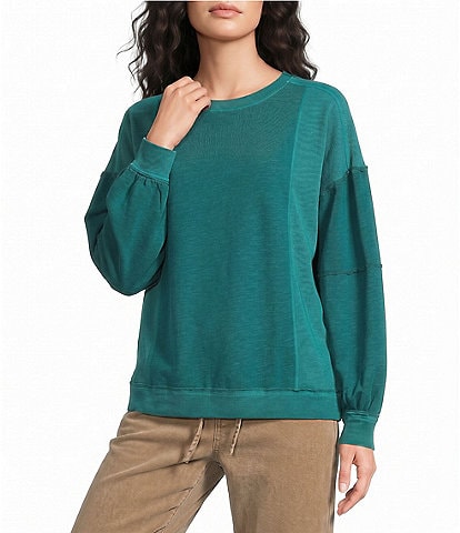 Westbound Long Sleeve Crew Neck Knit Top