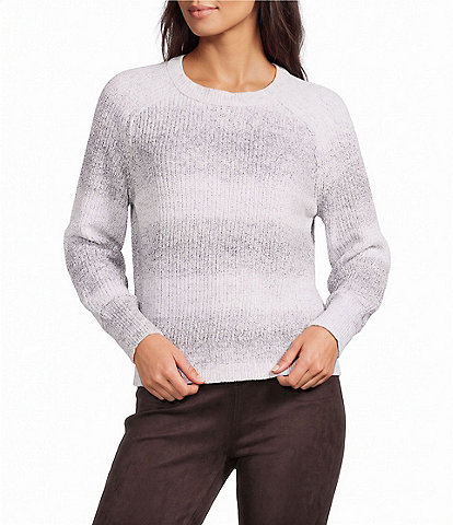 Westbound Long Sleeve Crew Neck Ombre Sweater