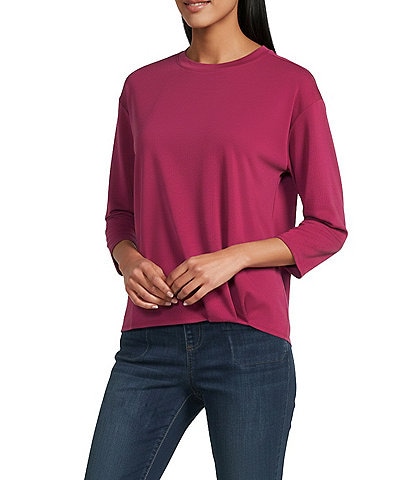Westbound Long Sleeve Knit Twist Tuck Hem Top