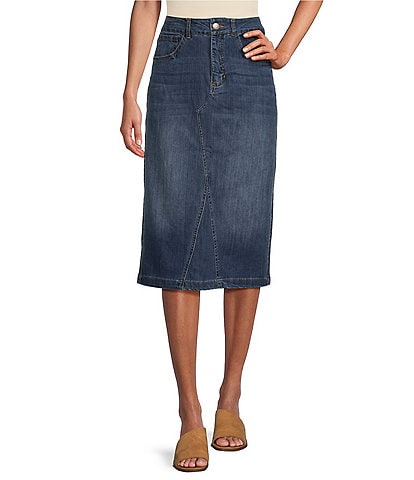 Westbound Mid Rise 5 Pocket Midi Skirt