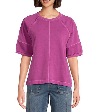 Westbound Petite Size 3/4 Sleeve Crew Neck Top