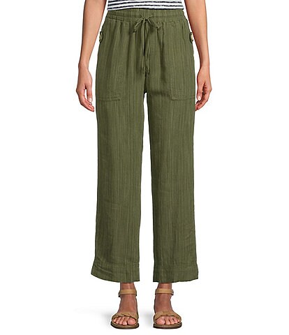 Westbound Petite Size Cropped High Rise Pull-On Utility Pants