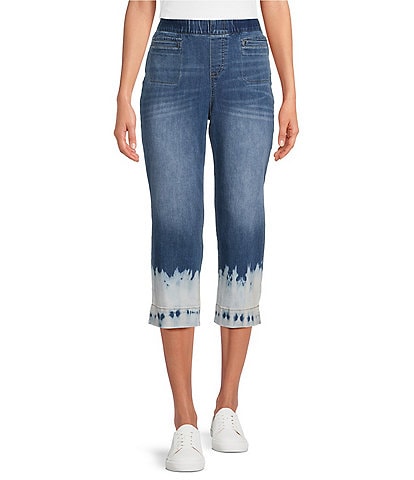 Westbound Petite Size High Rise Flat Front Capri Pull-On Jeans