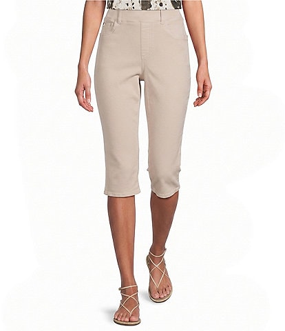 Westbound Petite Size High Rise Pull-On Crop Capri Pants