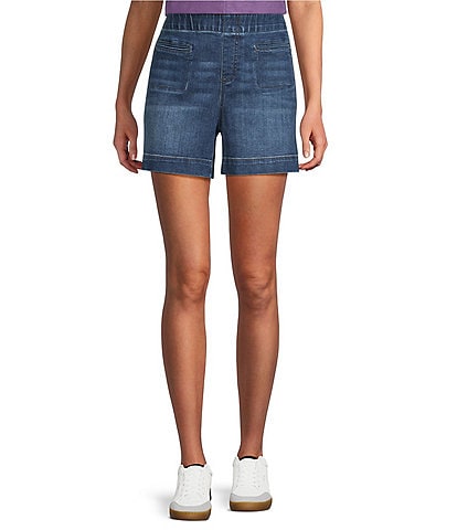 Petite Size High Rise Pull On Shorts