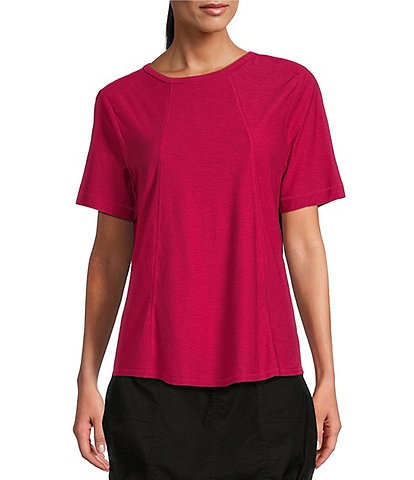 Westbound Petite Size Short Sleeve Solid Knit Tee Shirt