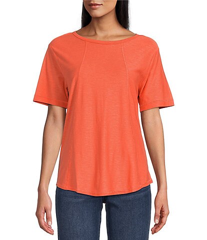 Orange Petite Casual & Dressy Tops & Blouses