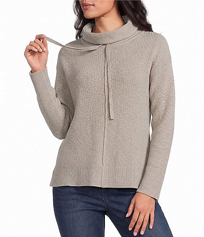 Westbound Petite Size Long Sleeve Cowl Neck Sweater