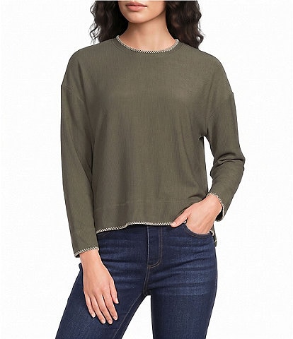 Westbound Petite Size Long Sleeve Pullover Top