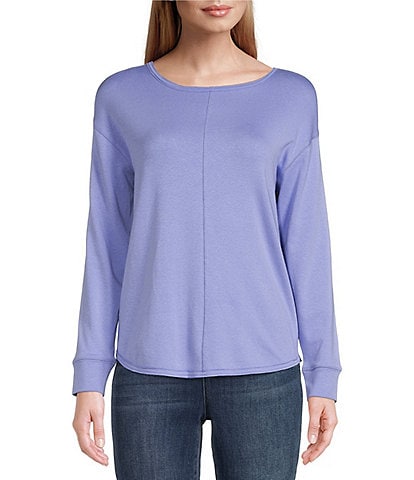 Westbound Petite Size Long Sleeve Round Neck Knit Tee