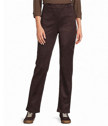 Westbound Petite Size Pull-On High Rise Straight Leg Pants