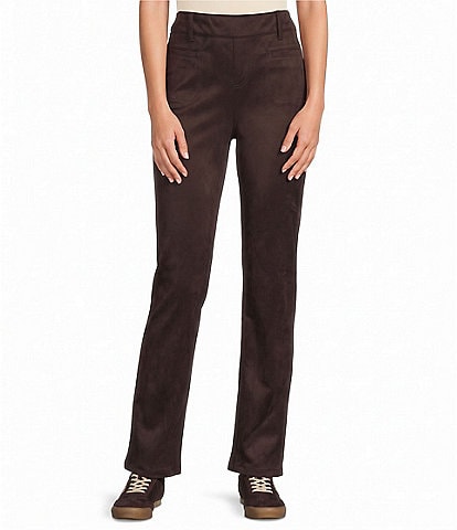 Westbound Petite Size Pull-On High Rise Straight Leg Pants