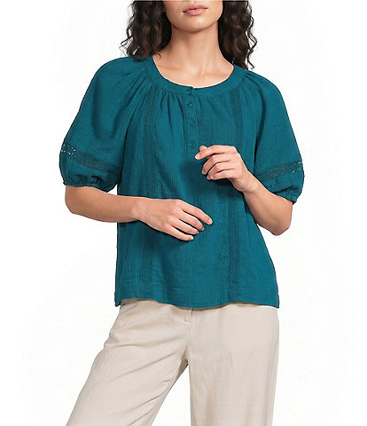 Westbound Petite Size Short Sleeve Boat Neck Top