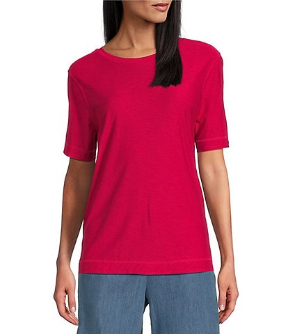 Westbound Petite Size Short Sleeve Crew Neck Top