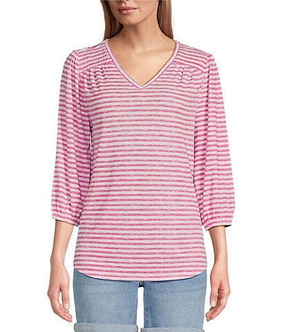 3/4 Sleeve Petite Knit Tops & Tees | Dillard's