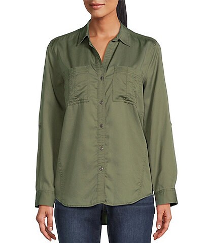 Green Petite Casual & Dressy Blouses | Dillard's