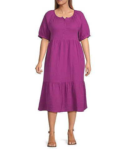 Purple Plus-Size Daytime & Casual Dresses | Dillard's