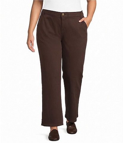 Westbound Plus Size High Rise Column Leg Pants
