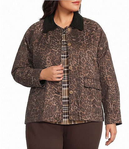 Westbound Plus Size Long Sleeve Button Front Barn Jacket