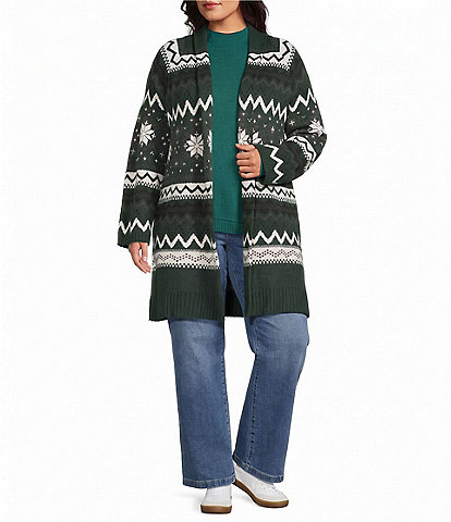 Westbound Plus Size Long Sleeve Coatigan