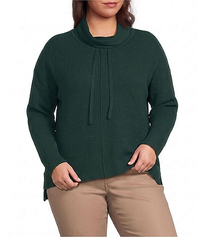 Westbound Plus Size Long Sleeve Cowl Neck Sweater