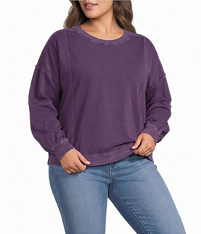 Westbound Plus Size Long Sleeve Crew Neck Knit Top
